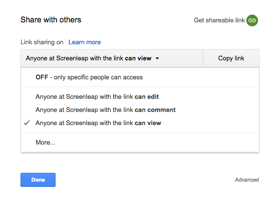 Screenleap--Google Docs